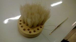 Lenkki valmiina harjaksia varten